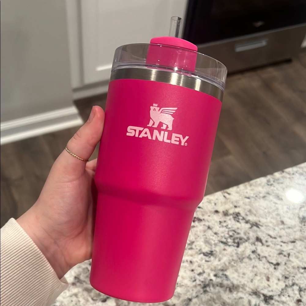 Stanley Pink Tumbler with Straw